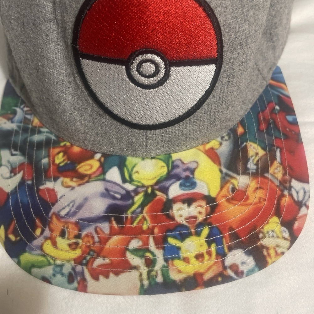 Pokémon Flatbill Cap For Boys Or Girls. Very Colorful SnapBack